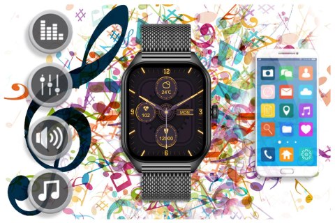 SMARTWATCH UNISEX Rubicon RNCF03 - ROZMOWY BLUETOOTH, ALWAYS ON DISPLAY (sr049g) SMARTWATCH UNISEX Rubicon RNCF03 - ROZMOWY BLUETOOTH, ALWAYS ON DISPLAY (sr049g)
