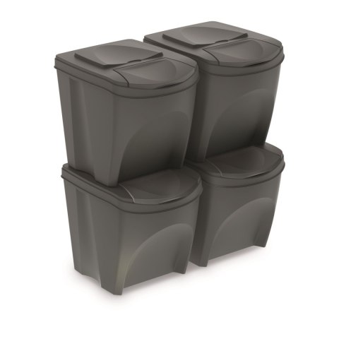 Zestaw koszy do segregacji Sortibox 4x25L szary Zestaw koszy do segregacji Sortibox 4x25L szary