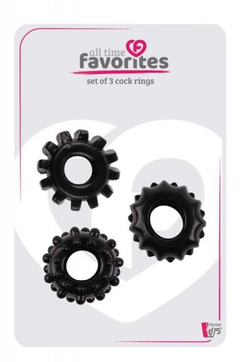 ALL TIME FAVORITES SET OF 3 COCKRINGS BLACK ALL TIME FAVORITES SET OF 3 COCKRINGS BLACK