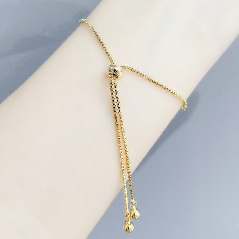 Bransoletka na rękę stal chirurgiczna pozłacana 14k złotem, SERCA masa perłowa BST1532