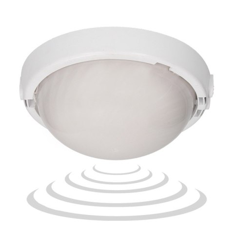 8080T/MAT-TRIO/MS/PL, oprawa oświetleniowa z mikrofalowym czujnikiem ruchu, 75W, E27, IP44, IK10, poliwęglan mleczny, dławice 8080T/MAT-TRIO/MS/PL, oprawa oświetleniowa z mikrofalowym czujnikiem ruchu, 75W, E27, IP44, IK10, poliwęglan mleczny, dławice