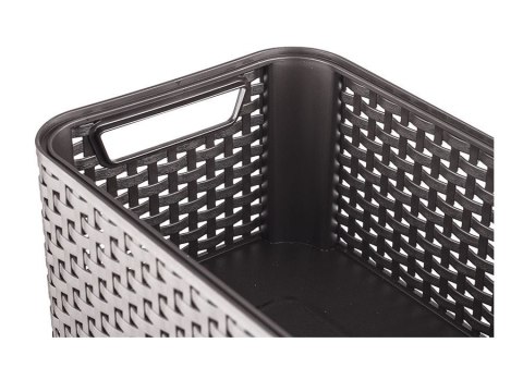 Koszyk z pokrywą Curver Rattan Style L ciemny brąz Koszyk z pokrywą Curver Rattan Style L ciemny brąz
