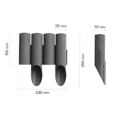 Palisada ogrodowa Cellfast Standard 4 grafitowa Palisada ogrodowa Cellfast Standard 4 grafitowa