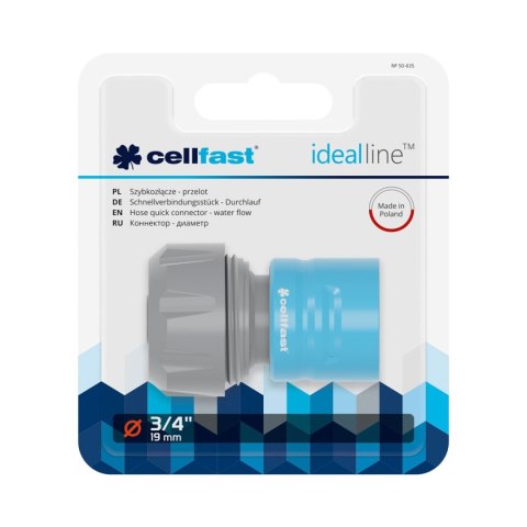 Szybkozłącze przelot 3/4" Cellfast Ideal Szybkozłącze przelot 3/4" Cellfast Ideal