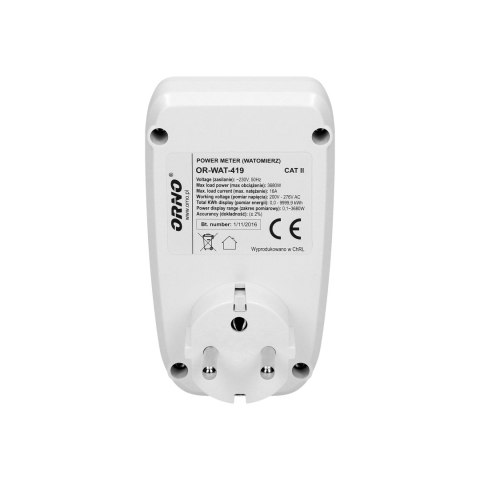 Watomierz, kalkulator energii z wyświetlaczem LCD Watomierz, kalkulator energii z wyświetlaczem LCD