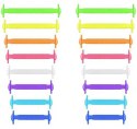 DA10B Sznurowadła silikonowe bez wiązania rainbow