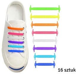 DA10B Sznurowadła silikonowe bez wiązania rainbow