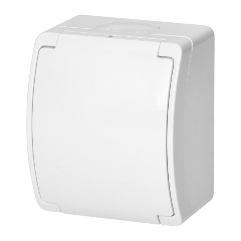 Gniazdo pojedyncze 2P+Z Schuko AQUATIC, IP44, białe Gniazdo pojedyncze 2P+Z Schuko AQUATIC, IP44, białe