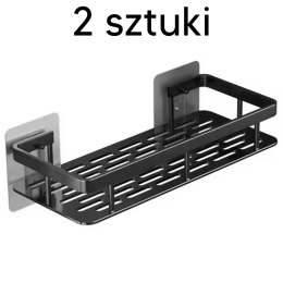 DA264 2x półka łazienkowa pod prysznic czarna