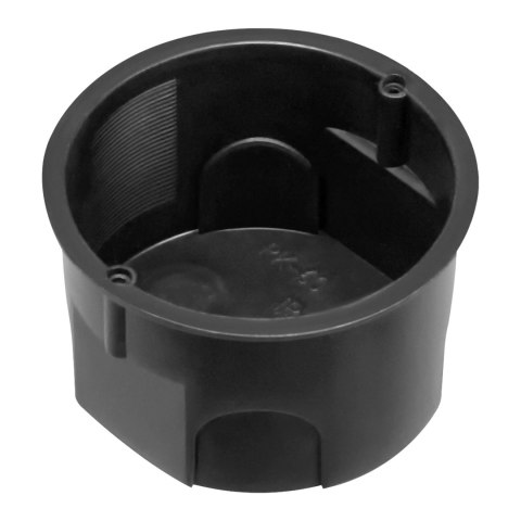 Puszka podtynkowa 60 mm płytka, czarna Puszka podtynkowa 60 mm płytka, czarna
