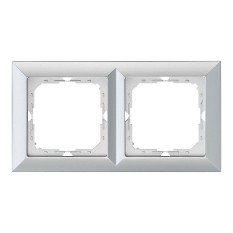 Ramka podwójna Pearl, Ra-2P, srebrny Ramka podwójna Pearl, Ra-2P, srebrny
