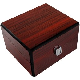 PUDEŁKO NA ZEGAREK DREWNIANE MAHOŃ PREMIUM PDR-2