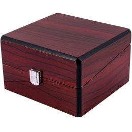 PUDEŁKO NA ZEGAREK DREWNIANE MAHOŃ PREMIUM PDR-2