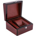 PUDEŁKO NA ZEGAREK DREWNIANE MAHOŃ PREMIUM PDR-2