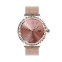SMARTWATCH DAMSKI VELTORI VT320-1 ZŁOTA BRANSOLETA + RÓŻOWY PASEK SILIKONOWY