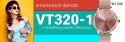 SMARTWATCH DAMSKI VELTORI VT320-1 ZŁOTA BRANSOLETA + RÓŻOWY PASEK SILIKONOWY