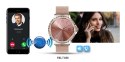 SMARTWATCH DAMSKI VELTORI VT320-1 ZŁOTA BRANSOLETA + RÓŻOWY PASEK SILIKONOWY
