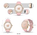 SMARTWATCH DAMSKI VELTORI VT360-1 RÓŻOWY PASEK SILIKONOWY
