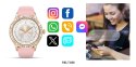 SMARTWATCH DAMSKI VELTORI VT360-1 RÓŻOWY PASEK SILIKONOWY