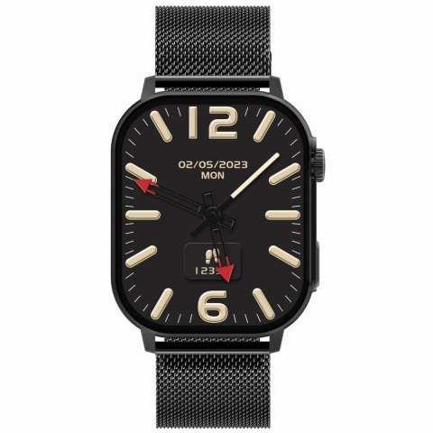 SMARTWATCH GRAVITY GT15-1 CZARNY PASEK SILIKONOWY + CZARNA BRANSOLETA SMARTWATCH GRAVITY GT15-1 CZARNY PASEK SILIKONOWY + CZARNA BRANSOLETA