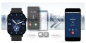 SMARTWATCH GRAVITY GT15-1 CZARNY PASEK SILIKONOWY + CZARNA BRANSOLETA