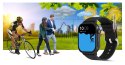 SMARTWATCH GRAVITY GT15-1 CZARNY PASEK SILIKONOWY + CZARNA BRANSOLETA