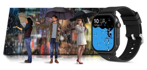 SMARTWATCH GRAVITY GT15-1 CZARNY PASEK SILIKONOWY + CZARNA BRANSOLETA SMARTWATCH GRAVITY GT15-1 CZARNY PASEK SILIKONOWY + CZARNA BRANSOLETA