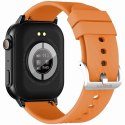 SMARTWATCH GRAVITY GT15-2 POMARAŃCZOWY PASEK SILIKONOWY + CZARNA BRANSOLETA