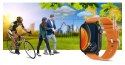 SMARTWATCH GRAVITY GT15-2 POMARAŃCZOWY PASEK SILIKONOWY + CZARNA BRANSOLETA
