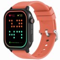 SMARTWATCH GRAVITY GT15-3 CZERWONY PASEK SILIKONOWY + CZARNA BRANSOLETA
