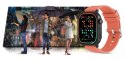 SMARTWATCH GRAVITY GT15-3 CZERWONY PASEK SILIKONOWY + CZARNA BRANSOLETA