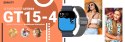SMARTWATCH GRAVITY GT15-4 NIEBIESKI PASEK SILIKONOWY + TYTANOWA BRANSOLETA