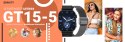 SMARTWATCH GRAVITY GT15-5 CZARNY PASEK SILIKONOWY + TYTANOWA BRANSOLETA