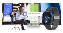 SMARTWATCH GRAVITY GT15-5 CZARNY PASEK SILIKONOWY + TYTANOWA BRANSOLETA