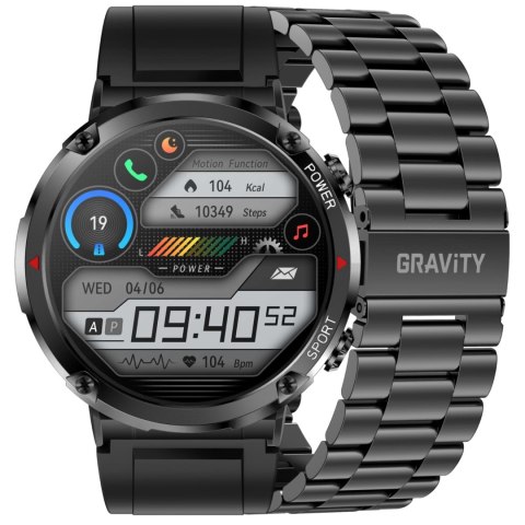 SMARTWATCH GRAVITY GT21-1+ CZARNY PASEK SILIKONOWY SMARTWATCH GRAVITY GT21-1+ CZARNY PASEK SILIKONOWY