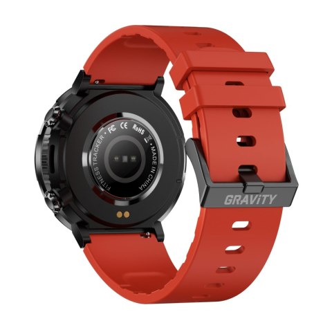 SMARTWATCH GRAVITY GT21-6 + CZERWONY PASEK SILIKONOWY SMARTWATCH GRAVITY GT21-6 + CZERWONY PASEK SILIKONOWY