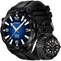 SMARTWATCH VELTORI VT150-1 CZARNY PASEK SILIKONOWY + CZARNA BRANSOLETA