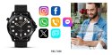 SMARTWATCH VELTORI VT150-1 CZARNY PASEK SILIKONOWY + CZARNA BRANSOLETA