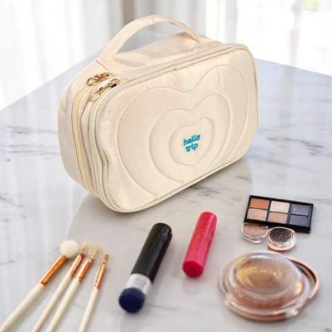 Kosmetyczka damska pikowana kuferek z rączką 24 x 10,5 x 15 cm KS132K