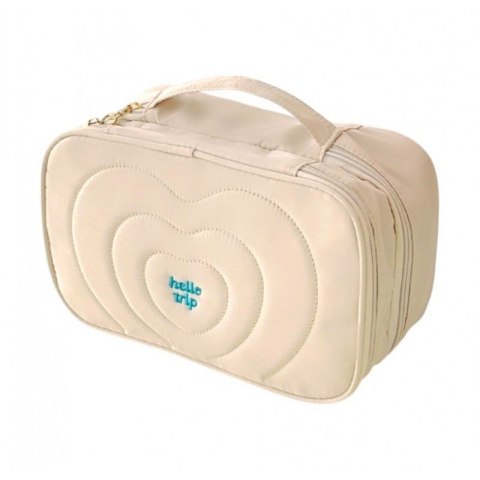 Kosmetyczka damska pikowana kuferek z rączką 24 x 10,5 x 15 cm KS132K