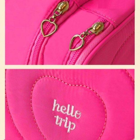 Kosmetyczka damska pikowana kuferek z rączką 24 x 10,5 x 15 cm KS132R