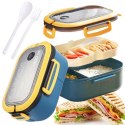 Śniadaniówka LUNCH BOX ze sztućcami 21 x 14,5 x 8cm granat PJM44GRAN