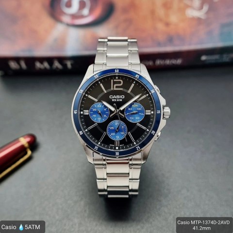 ZEGAREK MĘSKI CASIO MTP-1374D-2AV (zd063c) + BOX ZEGAREK MĘSKI CASIO MTP-1374D-2AV (zd063c) + BOX