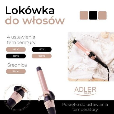 AD 2118 Lokówka - 32mm - regulacja temp. AD 2118 Lokówka - 32mm - regulacja temp.