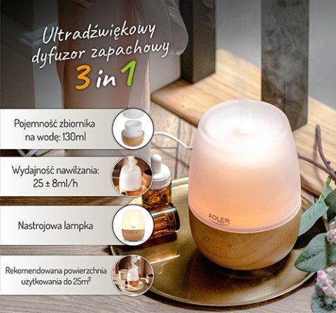 AD 7967 Ultradźwiękowy dyfuzor zapachowy 3w1 AD 7967 Ultradźwiękowy dyfuzor zapachowy 3w1
