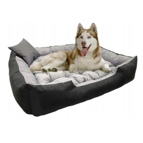 Legowisko dla psa ECCO 115x90 / 130x105 cm szaro-czarne Legowisko dla psa ECCO 115x90 / 130x105 cm szaro-czarne