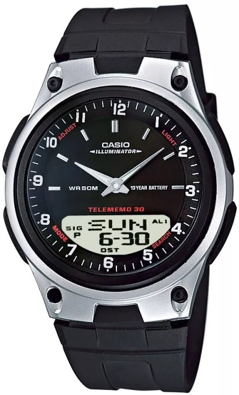 ZEGAREK MĘSKI CASIO DUAL AW-80-1AVDF + BOX