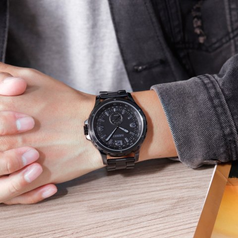 ZEGAREK MĘSKI SKMEI 1513BK + BOX ZEGAREK MĘSKI SKMEI 1513BK + BOX