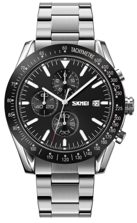 ZEGAREK MĘSKI SKMEI 9253SIBK + BOX ZEGAREK MĘSKI SKMEI 9253SIBK + BOX