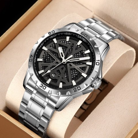 ZEGAREK MĘSKI SKMEI 9337SIBK + BOX ZEGAREK MĘSKI SKMEI 9337SIBK + BOX
